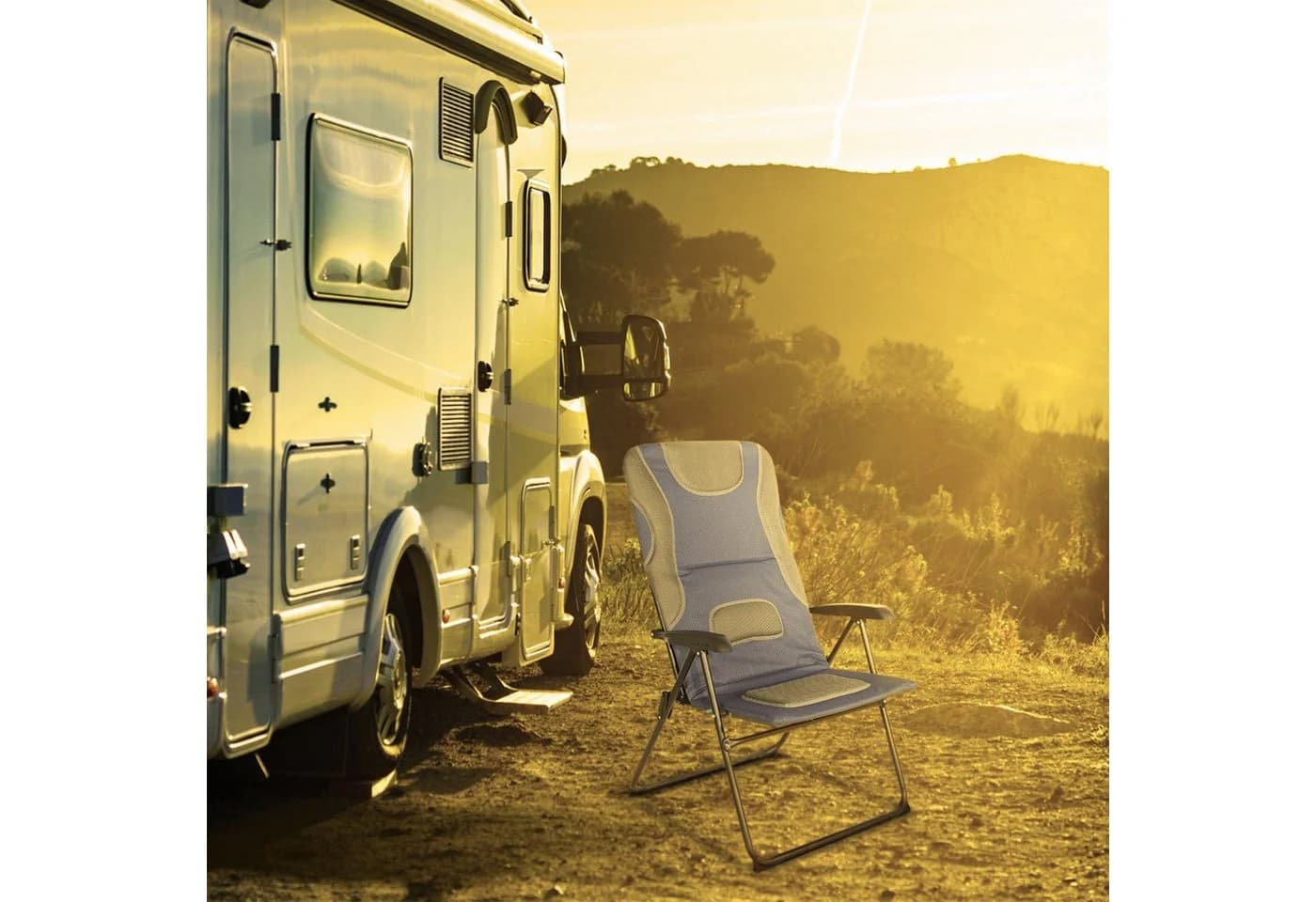HOMECAL Campingstuhl Hochlehner Klappstuhl mit verstellbarer Lehne