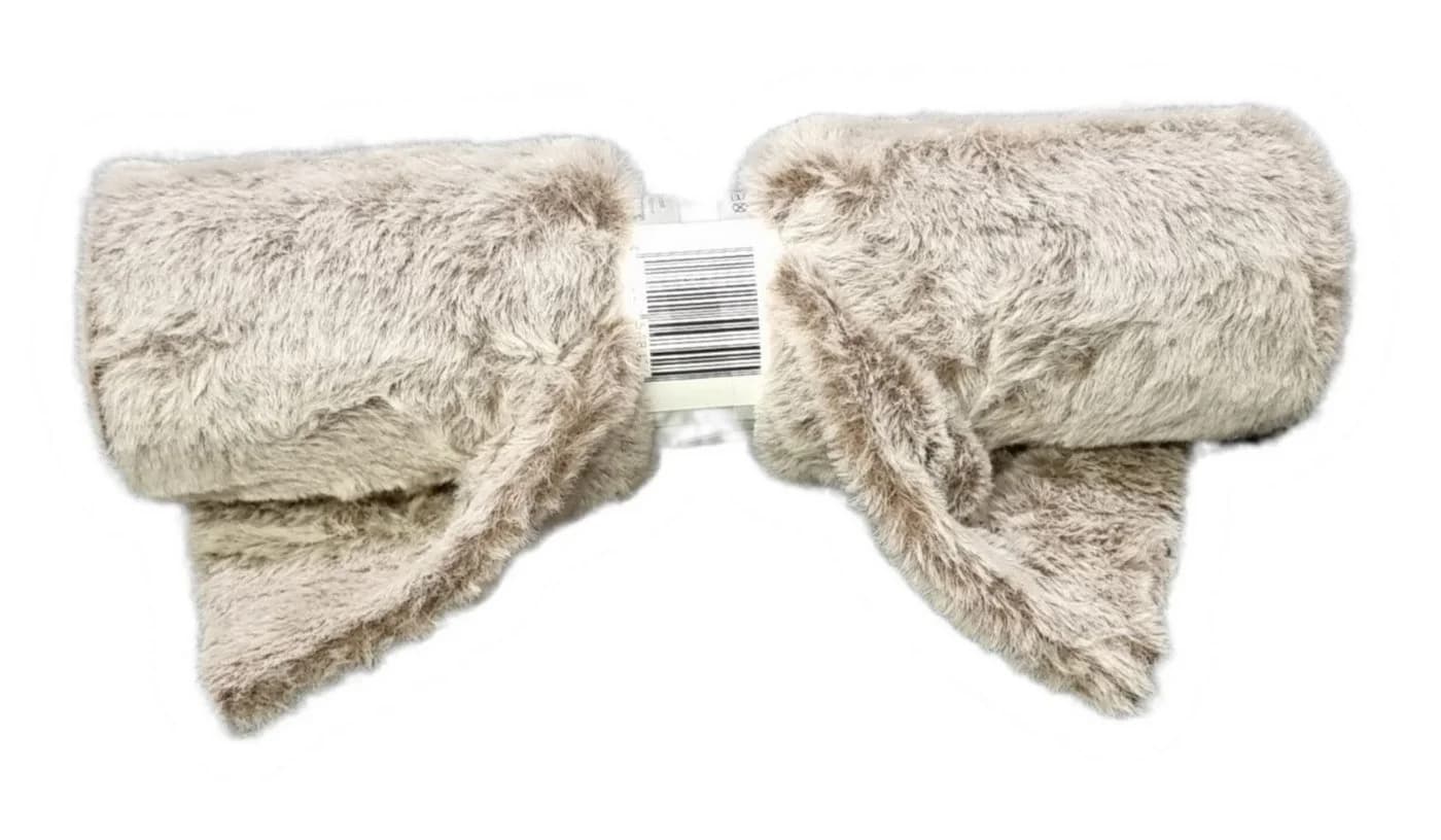 VIVA Home Tischläufer Kunstfell Beige/Grau/Weiß