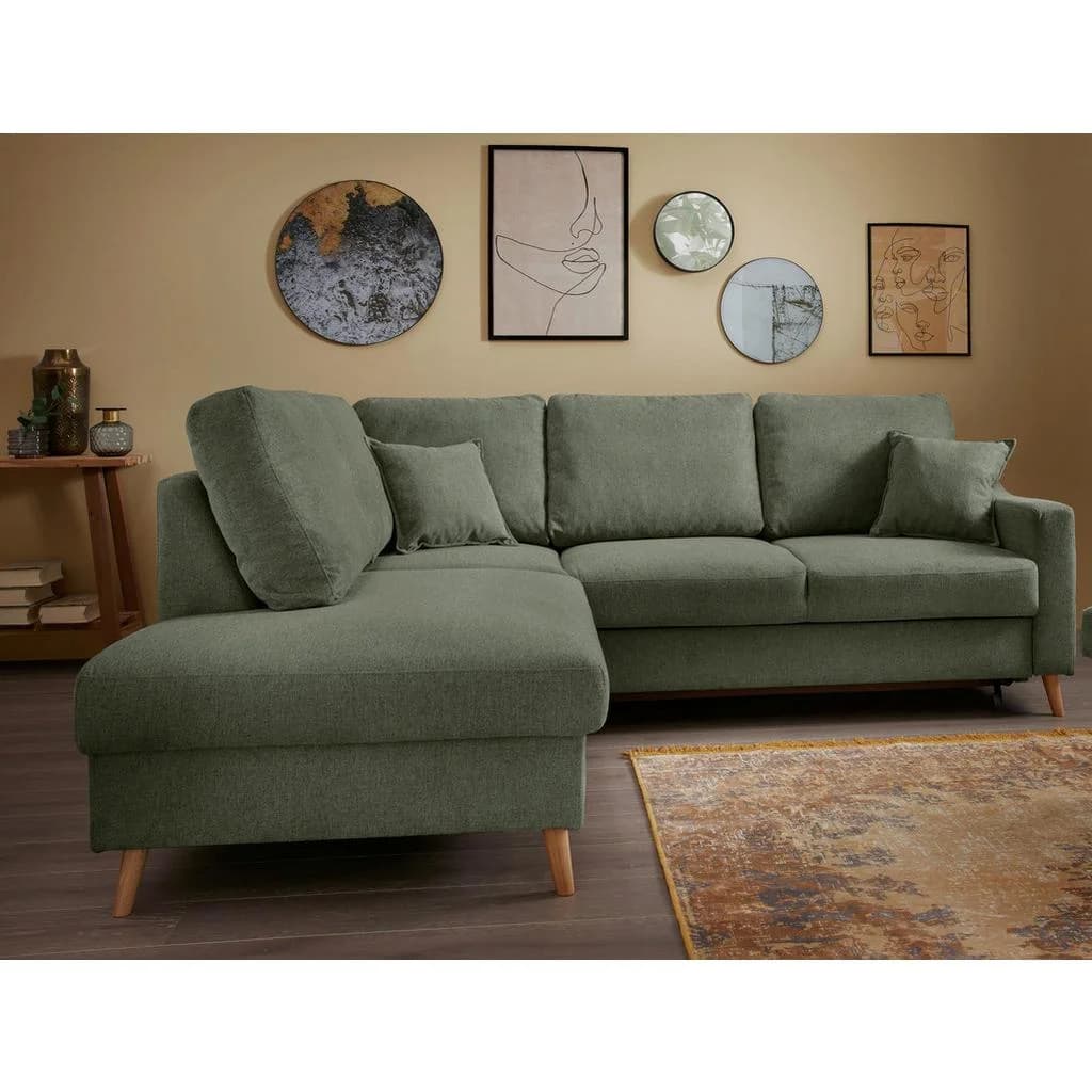 Livetastic Ecksofa Valentina Dunkelgrün 4-Sitzer