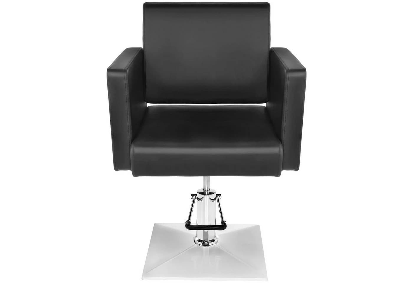 Eleganter Friseurstuhl in Schwarz mit Kunstlederpolsterung