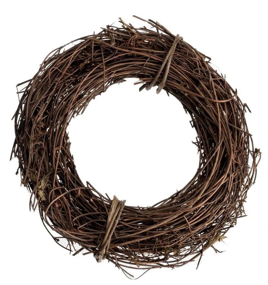NaDeco Clematis-Kranz Natur Bastelmaterial Durchmesser 15cm