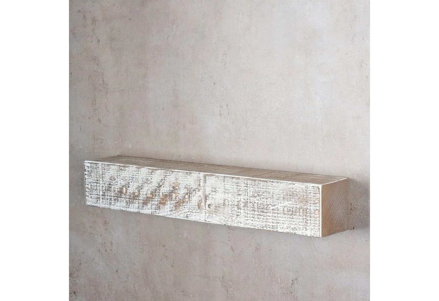 Levandeo Wandregal Massivholz Shabby Chic Vintage Balkenregal