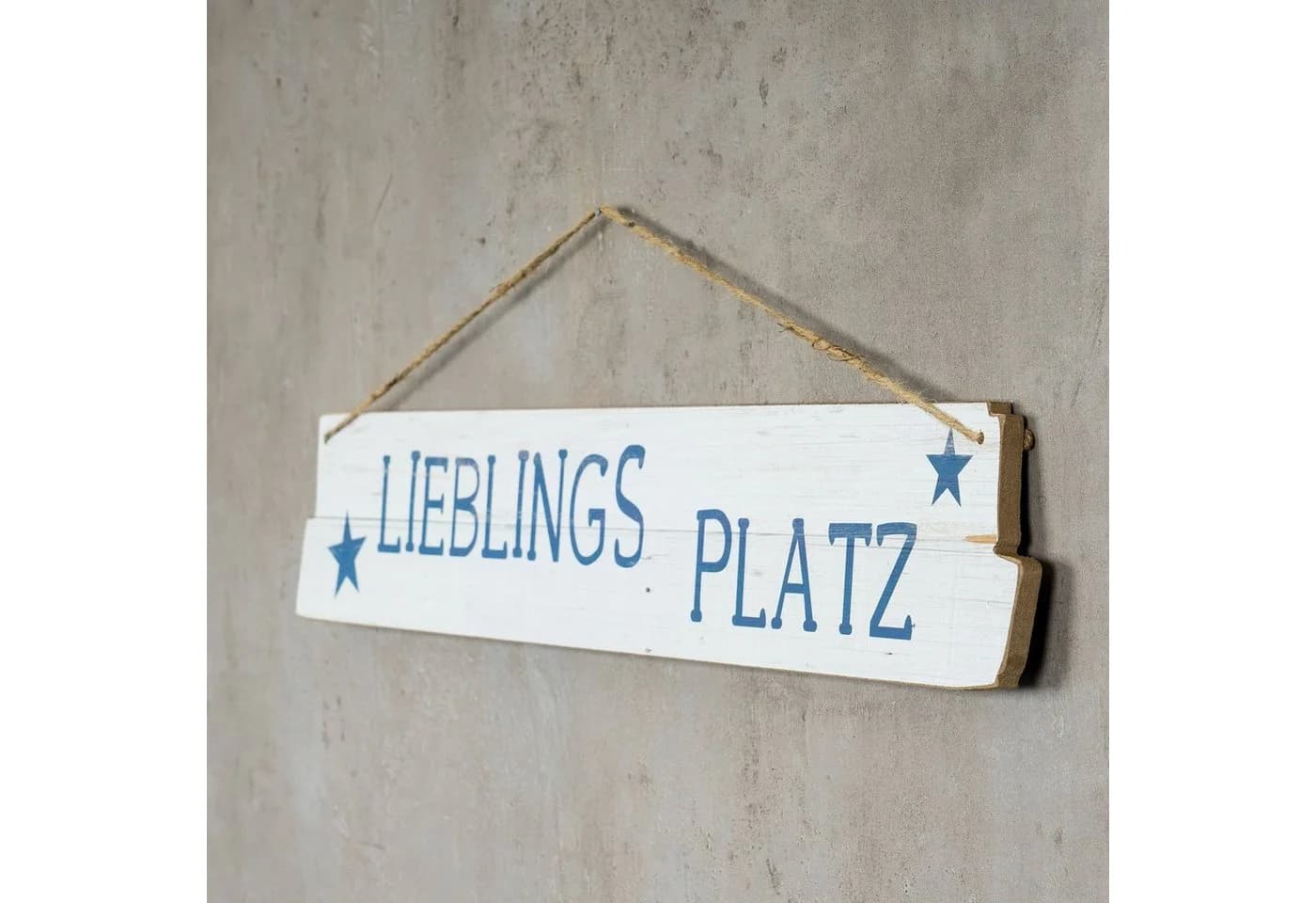 Levandeo® Türschild Holz Maritim Hellblau Lieblingsplatz