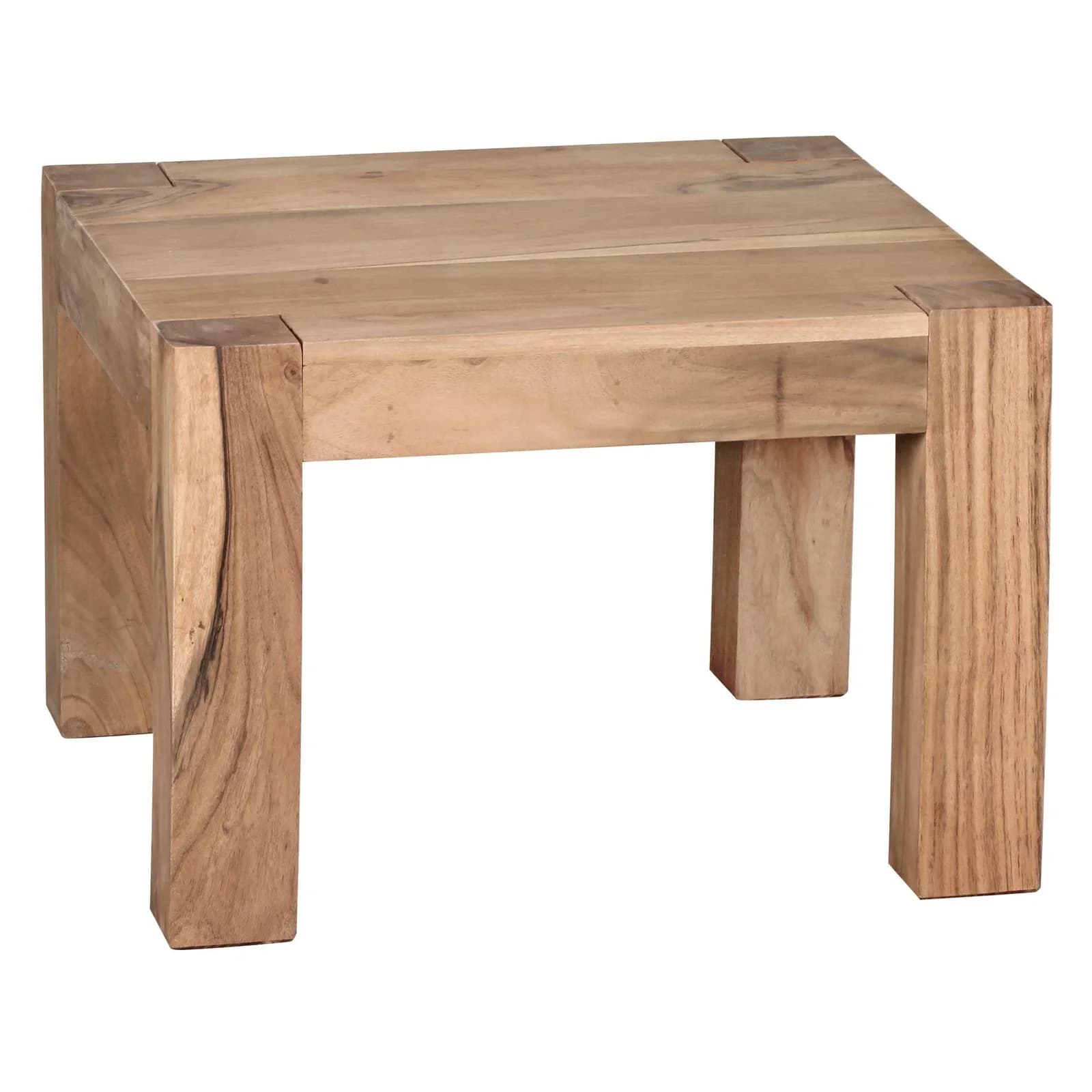Couchtisch Akazie Massivholz Braun 60x60x40 cm