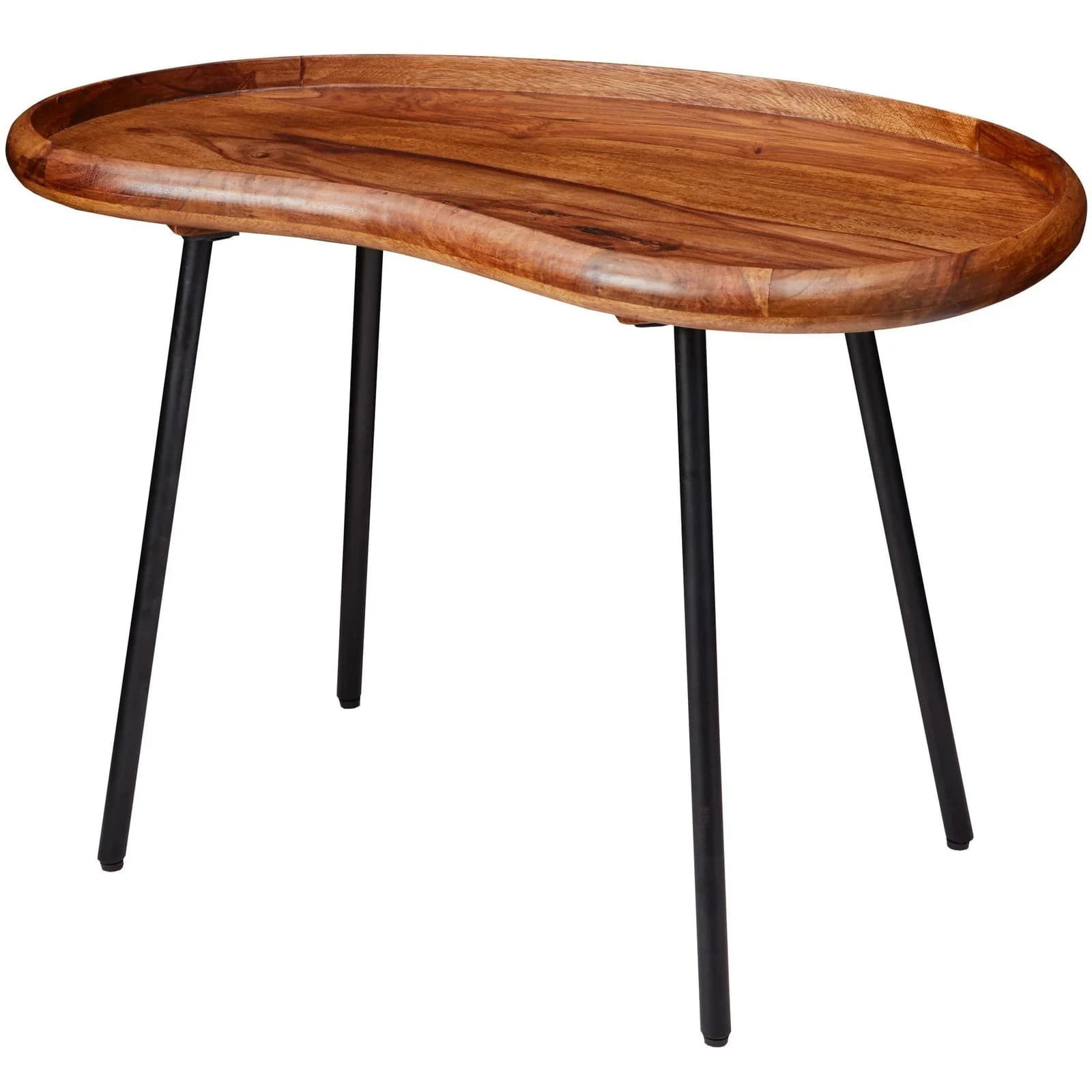 SONSTIGE Couchtisch Set 2-tlg. Braun Schwarz Sheesham Massivholz