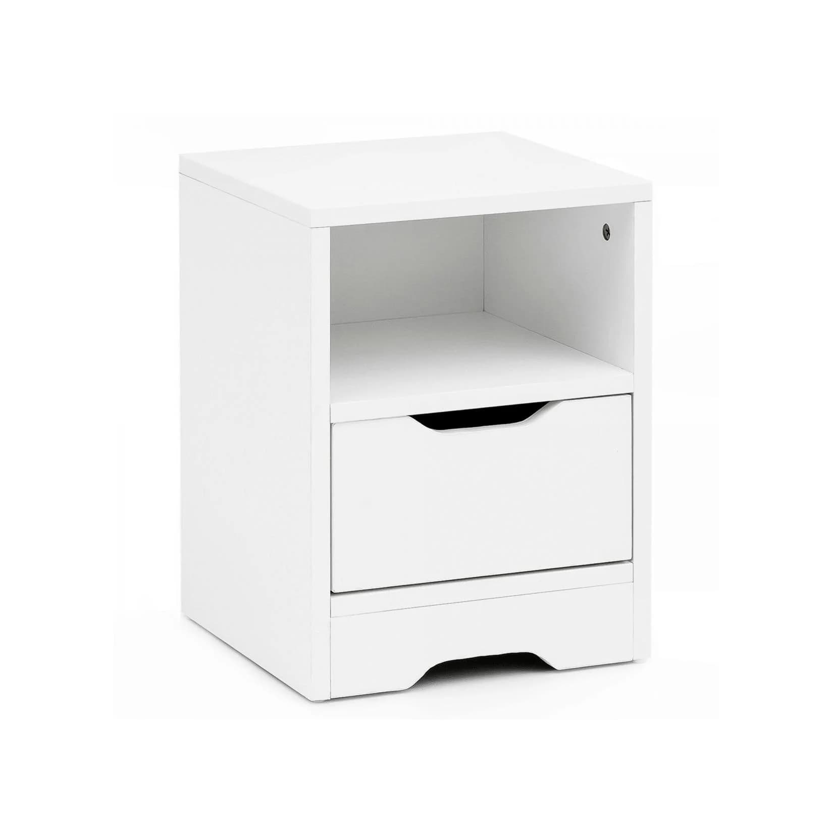 WOHNLING Nachtkonsole Weiß Modern Schlicht