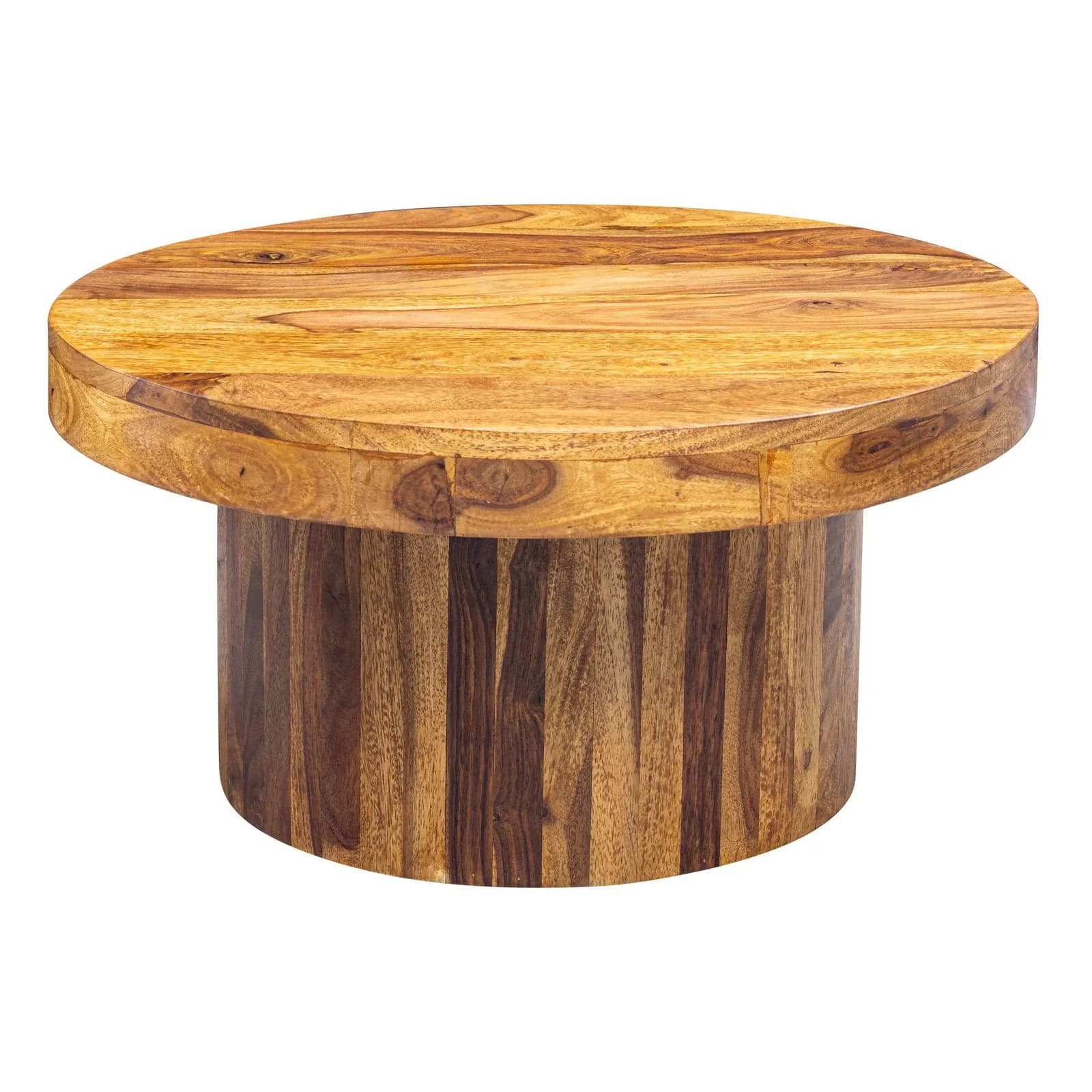 Couchtisch Sheesham Massivholz Dunkelbraun