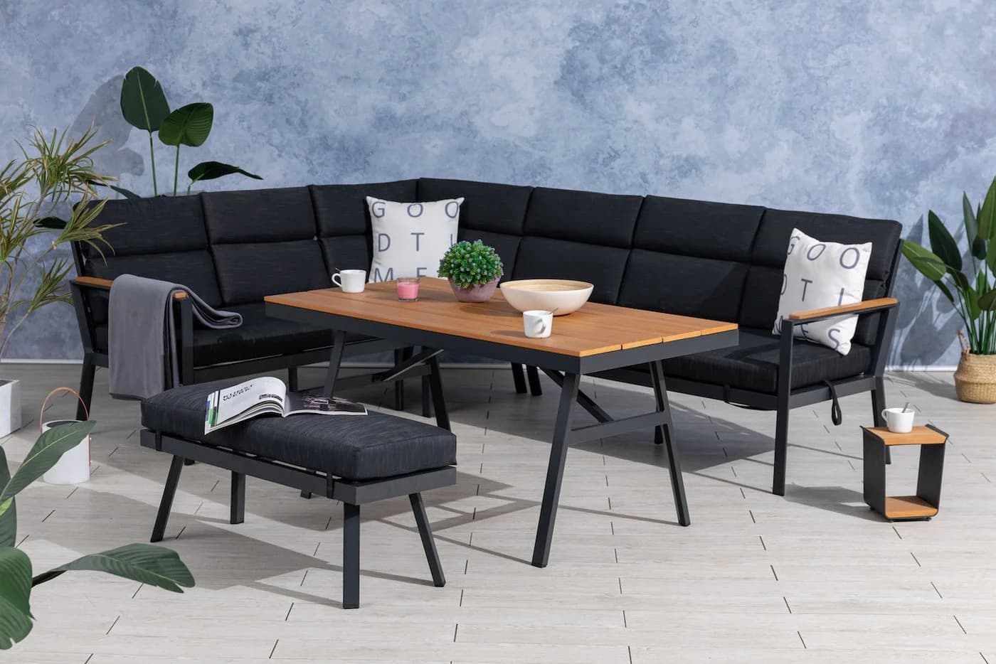 Gardissimo Gartenlounge-Set Nara links 3-tlg. Aluminium Ecklounge
