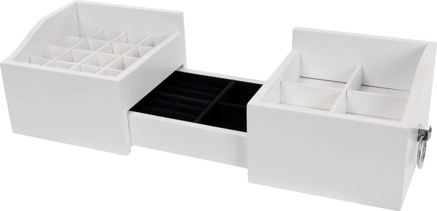MYFLAIR Kosmetikbox "Marlisa" Schwarz/Weiß ausziehbar