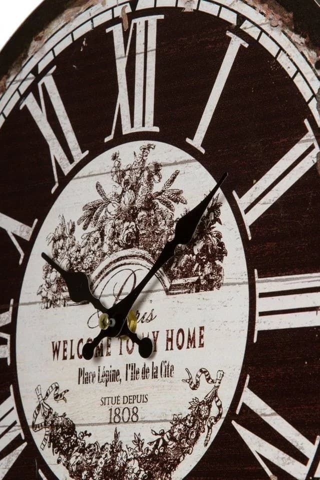 MYFLAIR Wanduhr Welcome Schwarz Römische Ziffern
