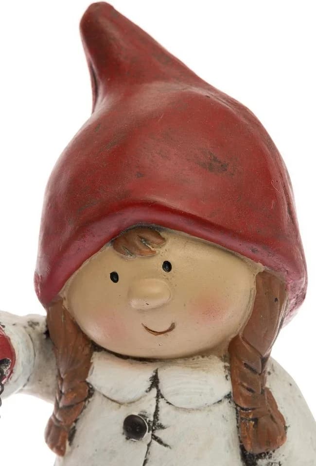 Myflair Weihnachtsfigur Winterkind mit Laterne, Steingut, rot/weiß