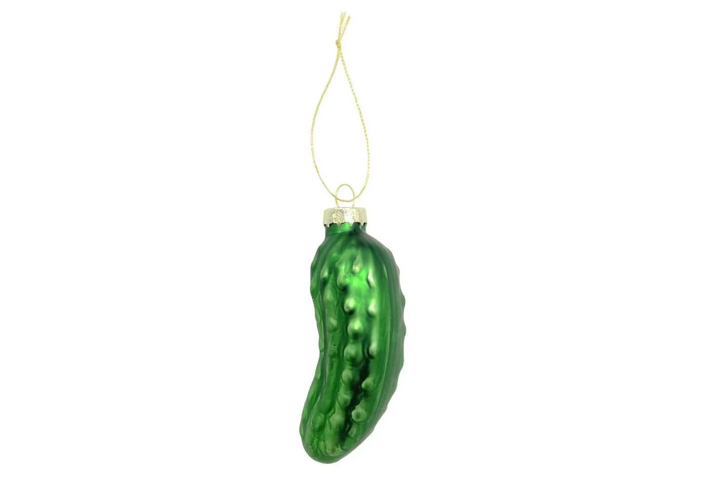 Traditioneller Weihnachtsbaumschmuck aus Glas in Grün