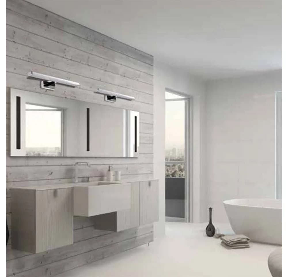Licht-Trend LED Wandleuchte Asto 90cm IP44 Chrom Silber