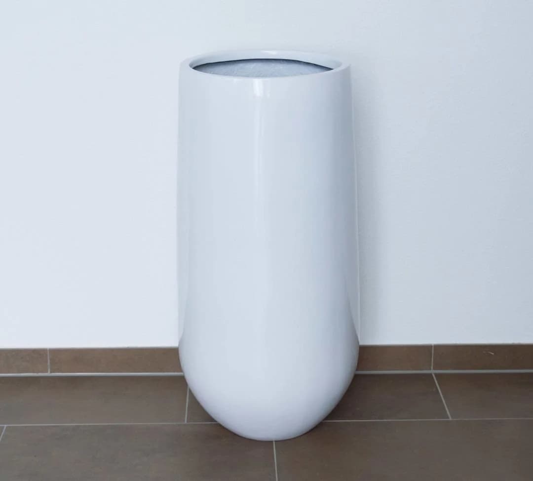 Elegant Einrichten Pflanzkübel Fiberglas Hochglanz Weiß