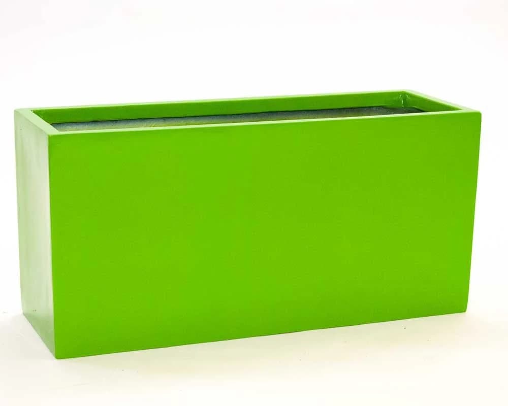 Elegant Einrichten Pflanzkübel Fiberglas Rechteckig Avocado-Grün