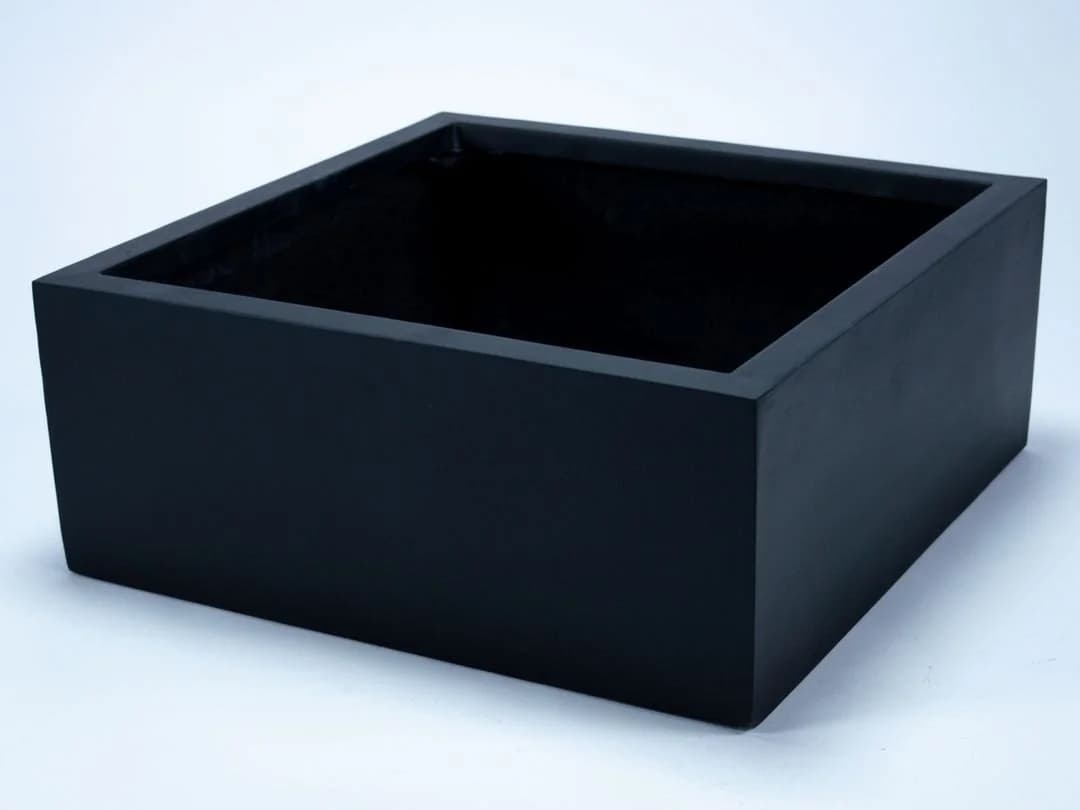 Elegant Einrichten Pflanzkübel Fiberglas Schwarz Matt