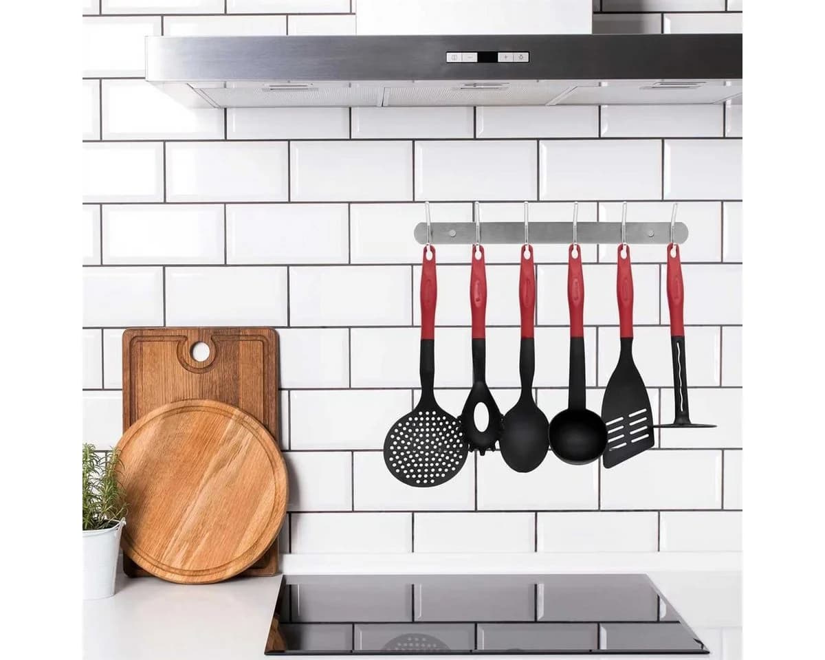Lantelme Hakenleiste Edelstahl 6 Haken Industrial Design