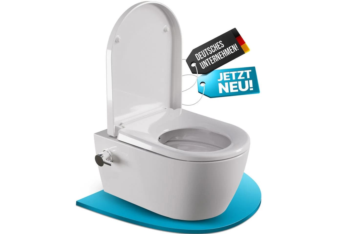SSWW Dusch-WC wandhängend spülrandlos Softclose Weiss