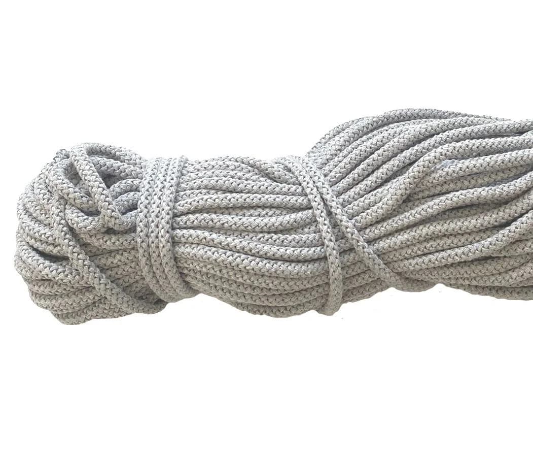 Mississhop Baumwollkordel Grau 100m 5mm