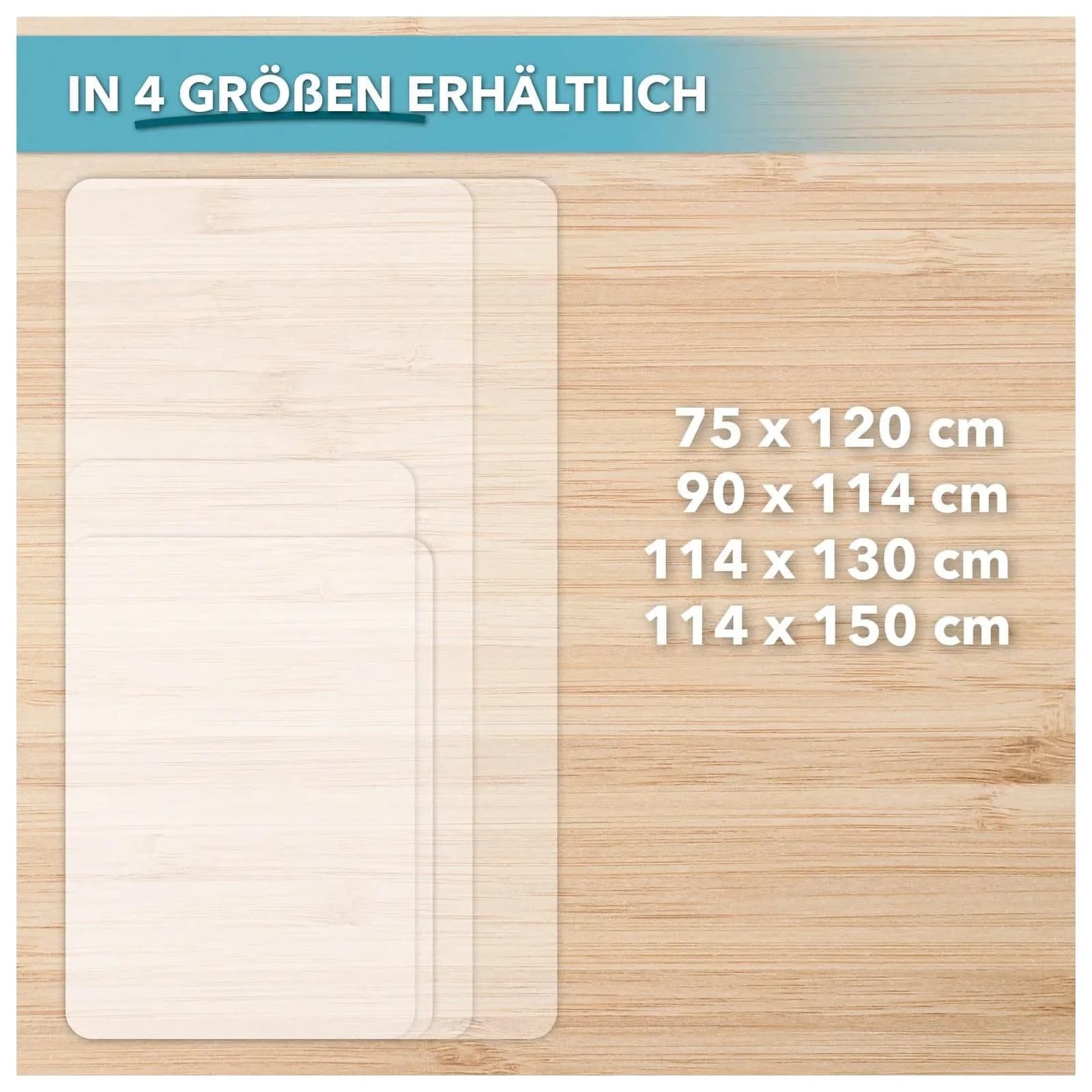 Karat Bodenschutzmatte für Hartböden aus recyceltem PET Transparent