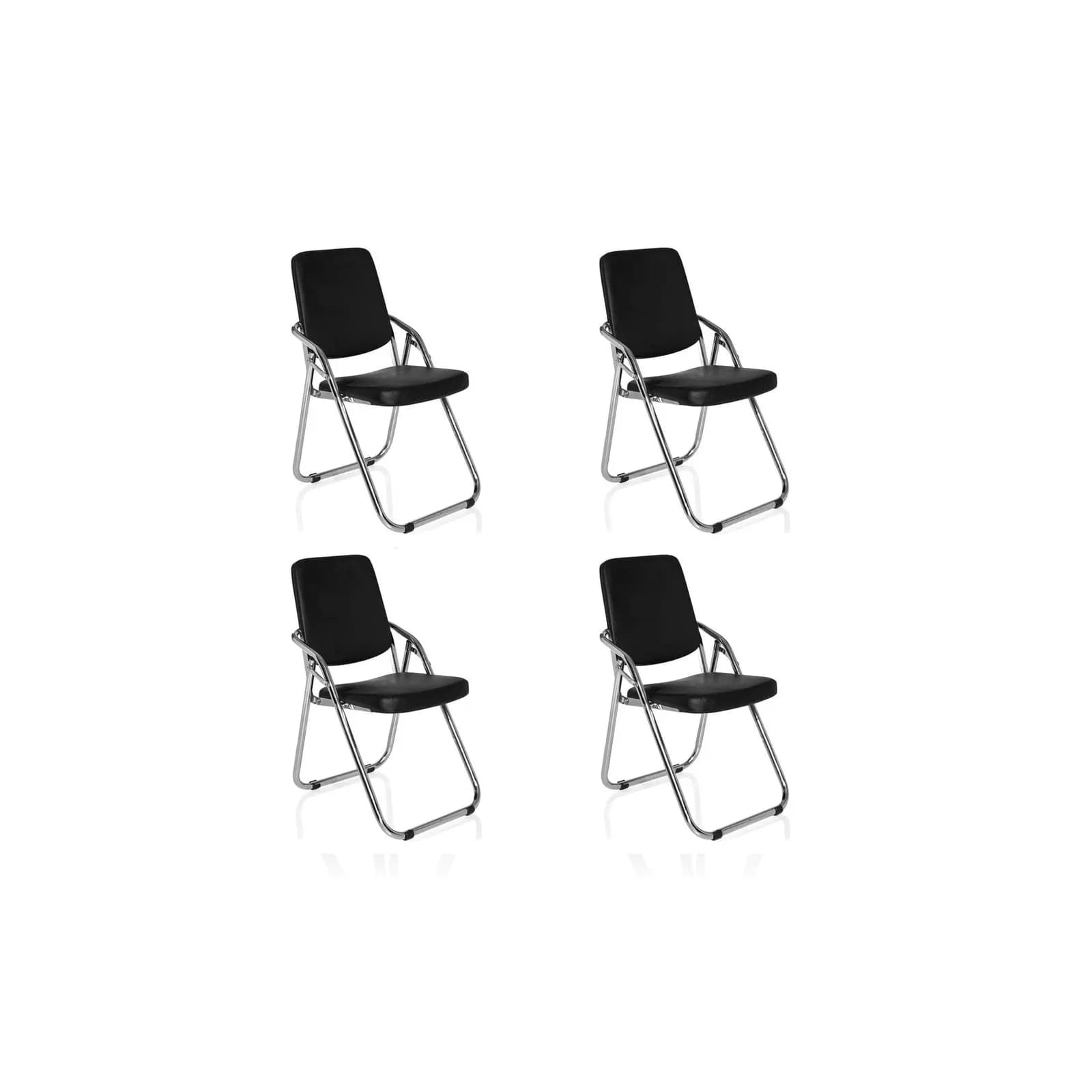 hjh OFFICE Klappstuhl 4er Pack ESTO Kunstleder Grau