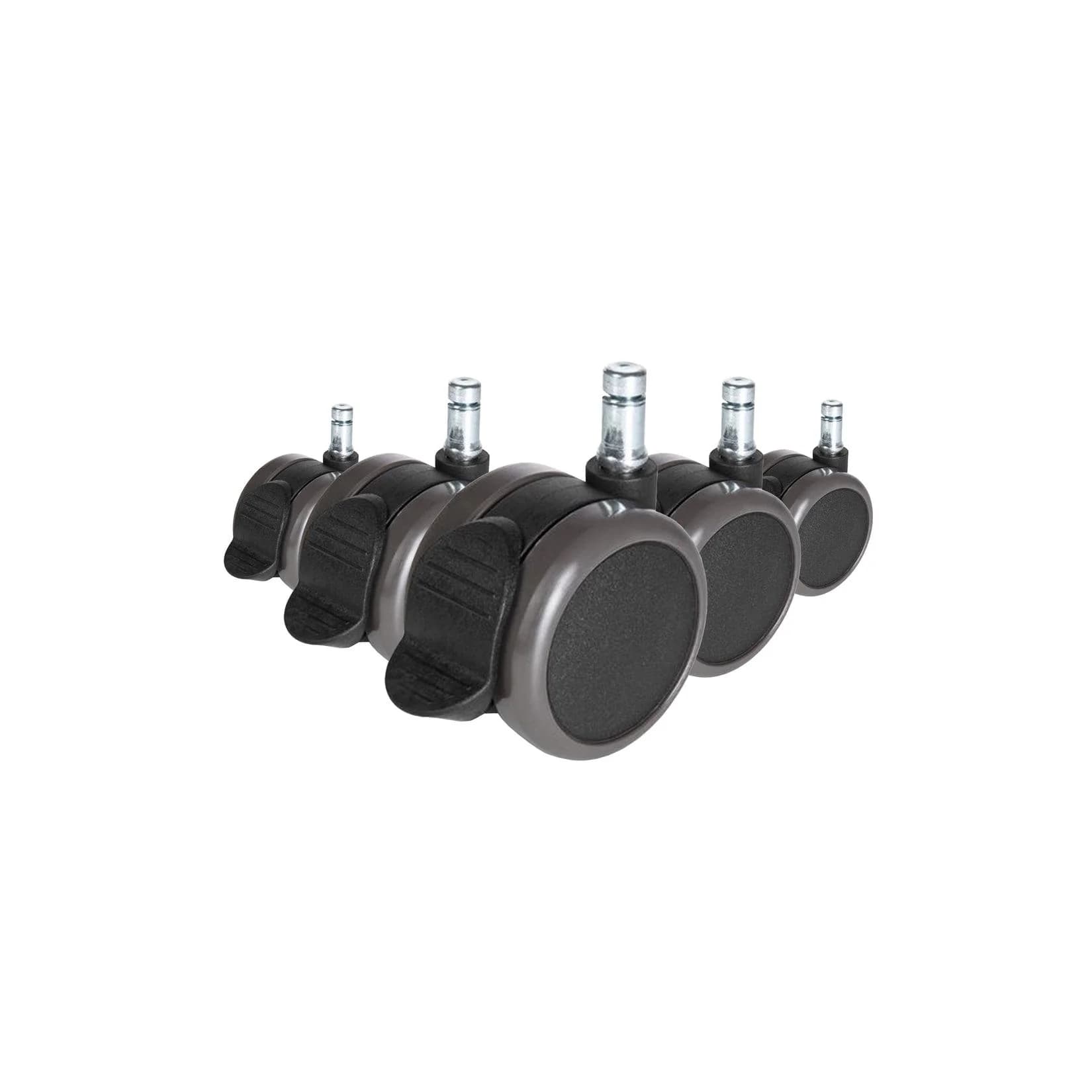 hjh OFFICE Stuhlrollen 5x ROLO STOP 10mm/65mm Metall/Kunststoff