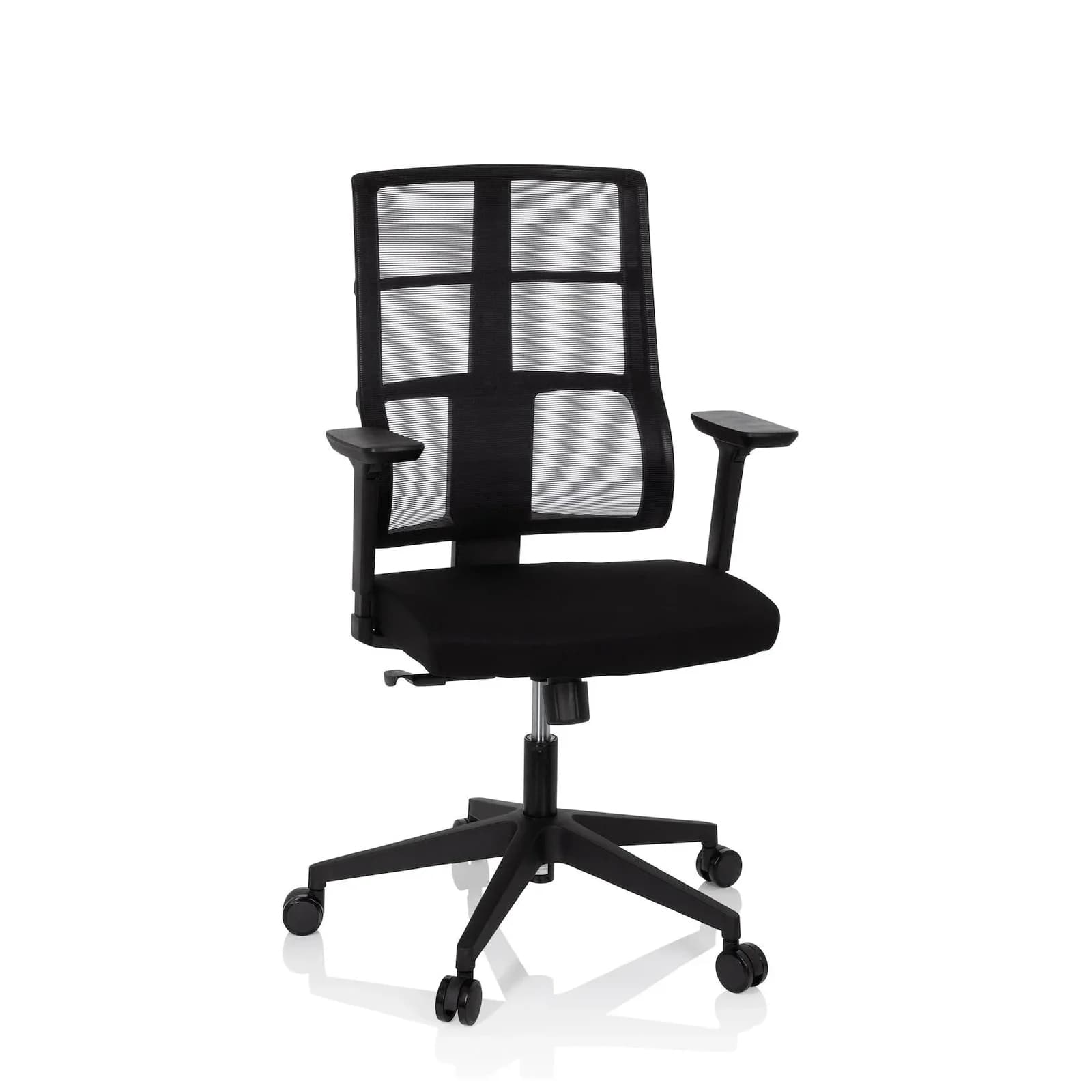 hjh OFFICE Profi Bürostuhl SPINIO Stoff Netzstoff mit Armlehnen höhenverstellbar