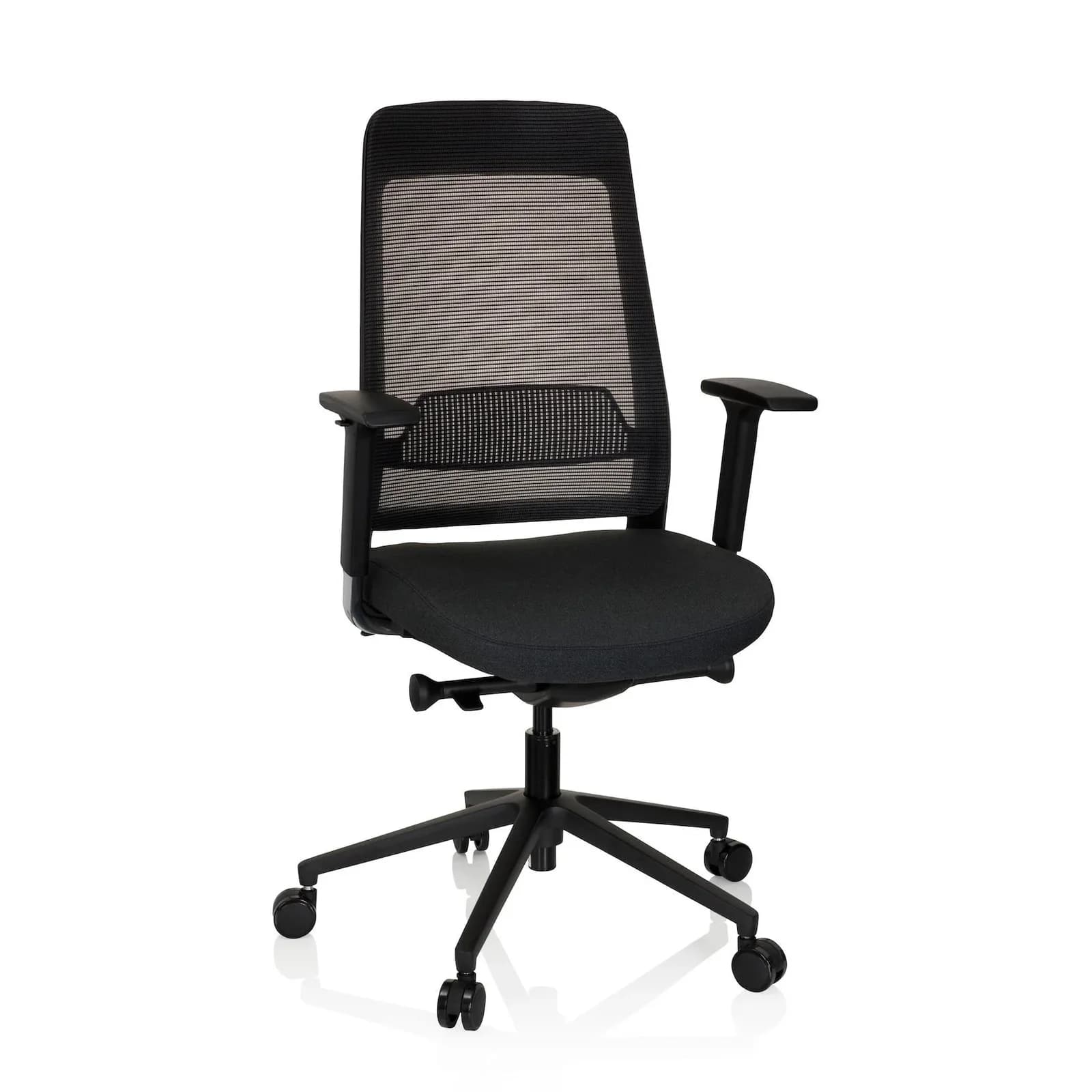 hjh OFFICE CHIARO T1 BLACK Bürostuhl Stoff mit verstellbaren Armlehnen