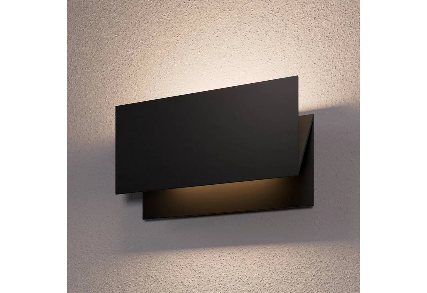 Lucande LED-Außenwandleuchte Meja Schwarz Metall IP54
