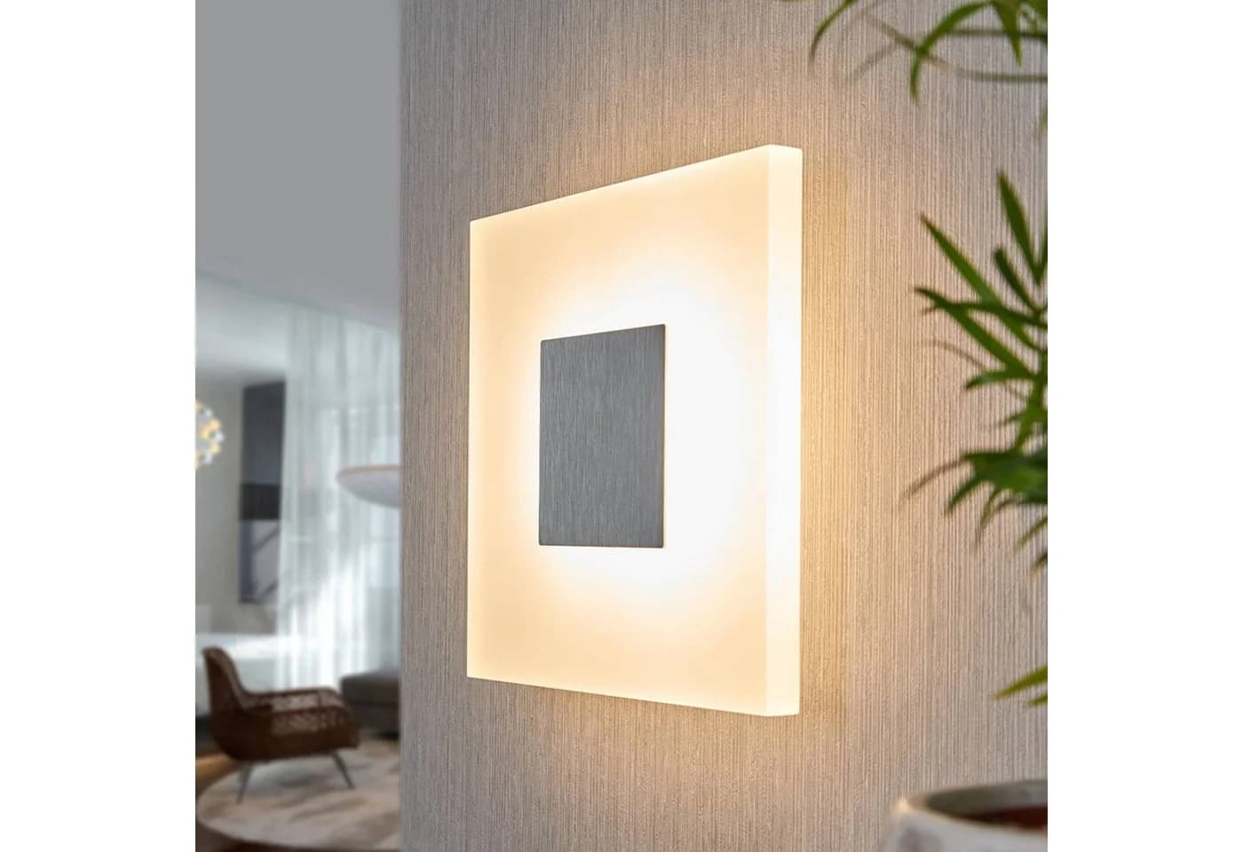 Lucande LED-Wandleuchte Berlind 26 cm Weiß Metall