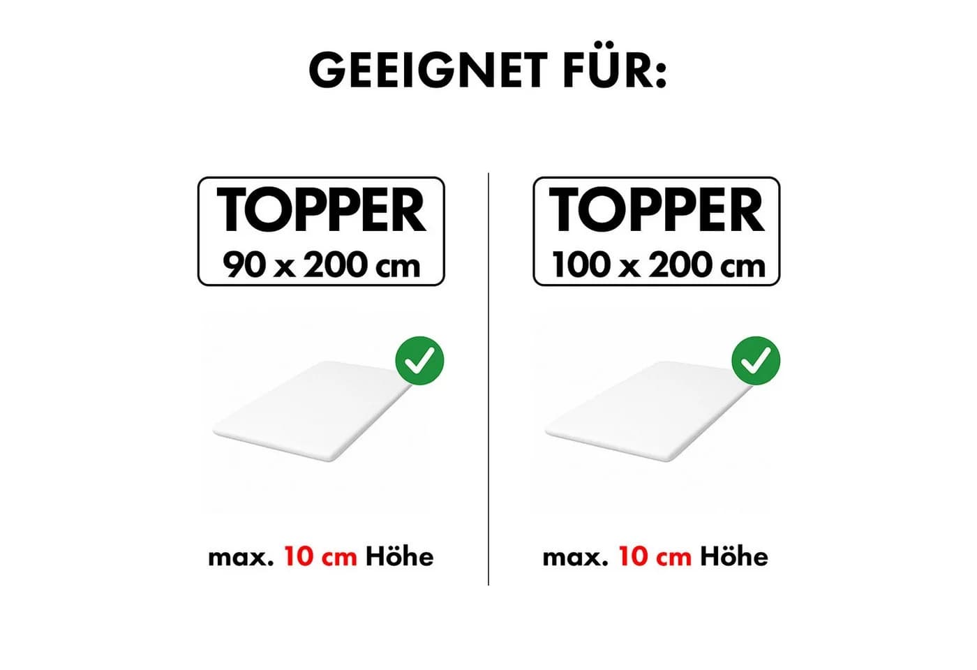 Jacobson Spannbettlaken TOPPER PREMIUM 200 g/m² Jersey Weiß