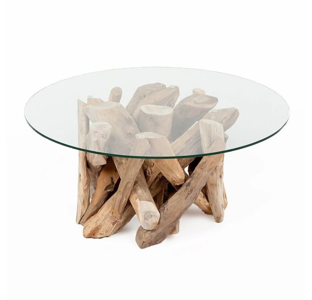 LebensWohnArt Couchtisch Teak TORA-rund ca. 70 cm