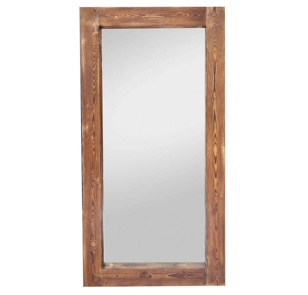 LebensWohnArt Wandspiegel Massivholz-Spiegel HARMONY 180x90cm Pinie geflammt