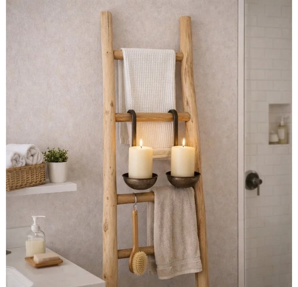 LebensWohnArt Teelichthalter 2er Set Vintage Wandlicht Suppenkelle