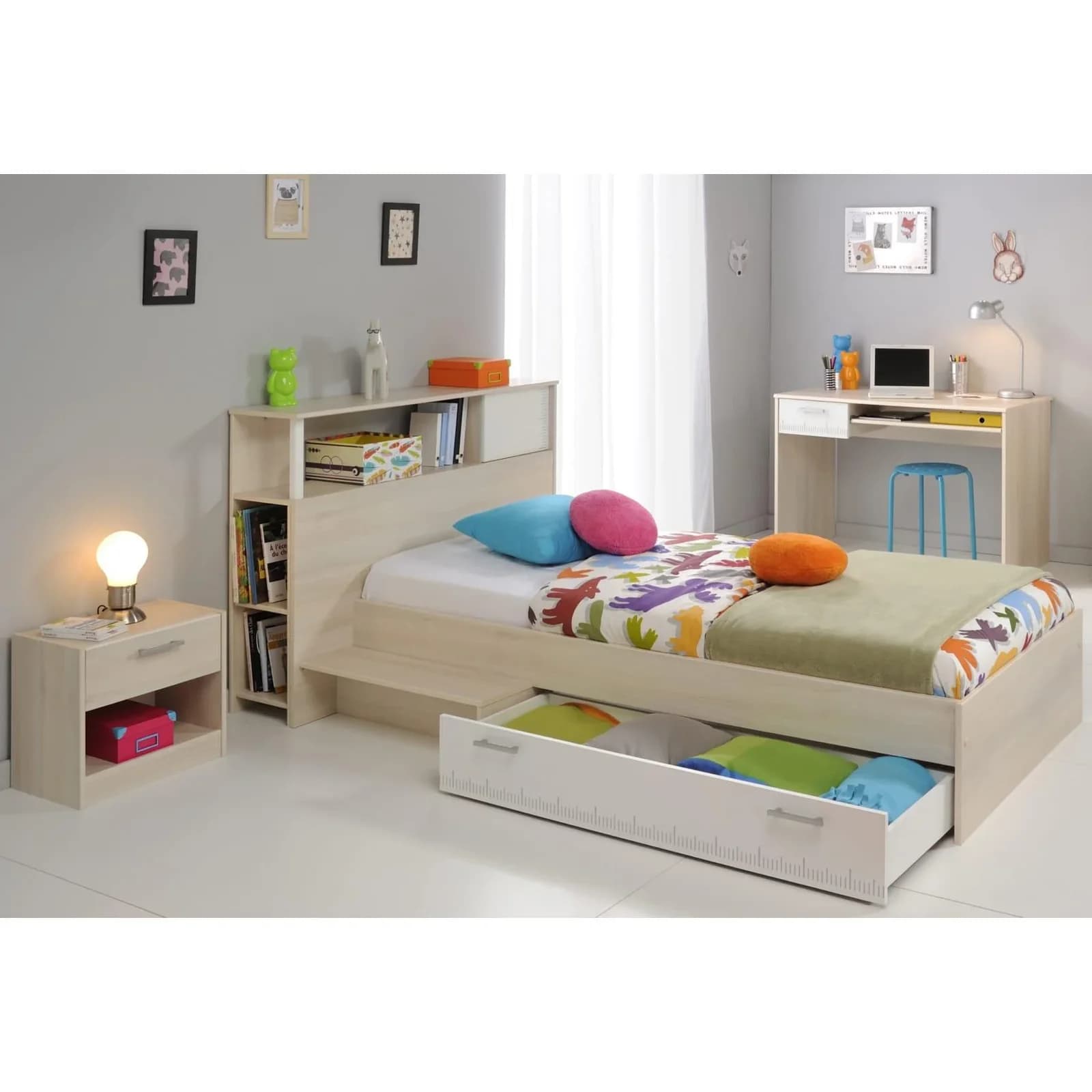 Parisot Kinder- und Jugendzimmer 4-tlg. Charly 11 Akazie-Weiß