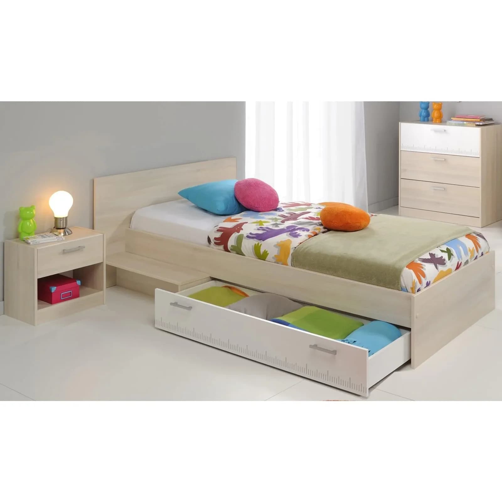 Parisot Kinderzimmer-Set 3-tlg. Charly 13 Akazie-Weiß