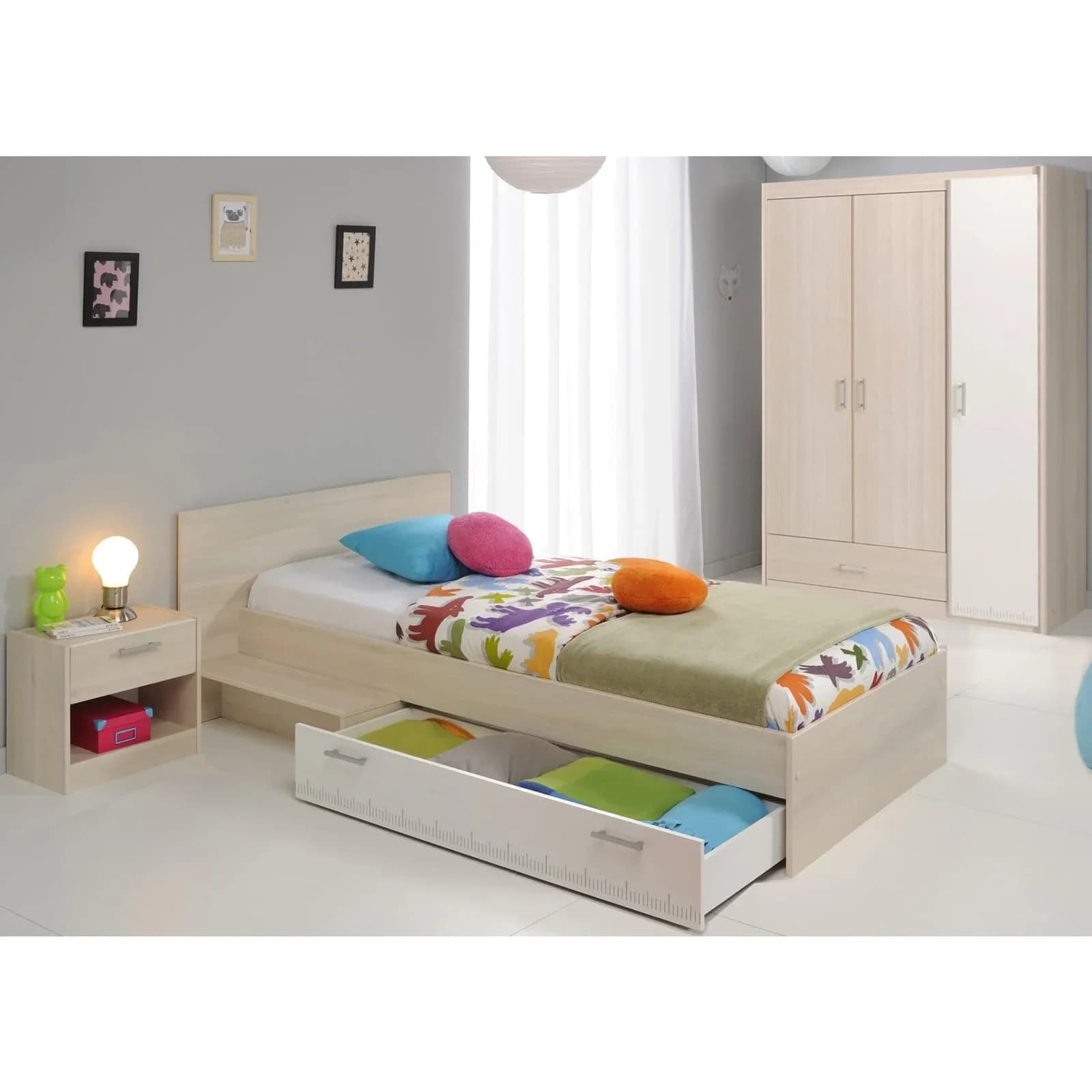 Parisot Kinder- und Jugendzimmer 3-tlg. Charly 14 Akazie-Weiß