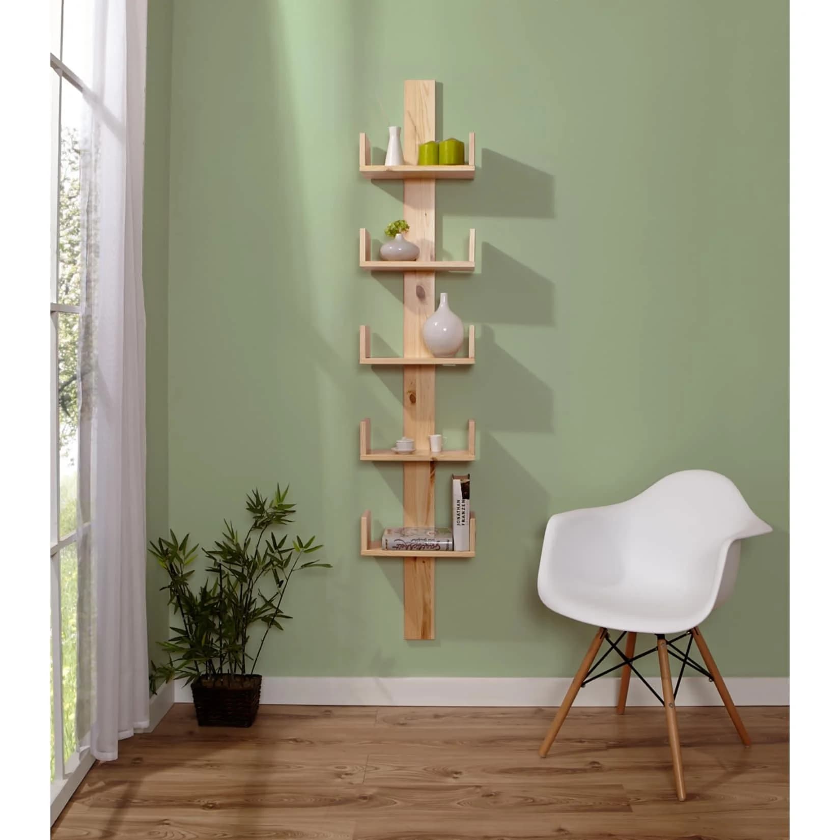 TICAA Kinderregal Pepe Massivholz Kiefer Beige 5 Böden