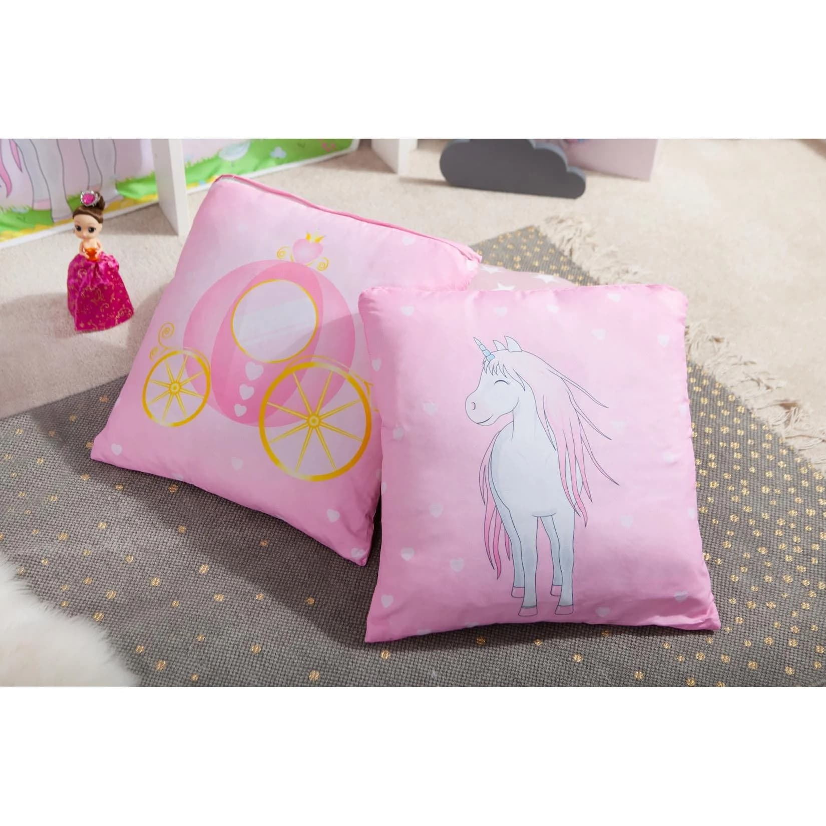 TiCAA Kinder Kissen-Set Prinzessin Liora Bunt Dekokissen