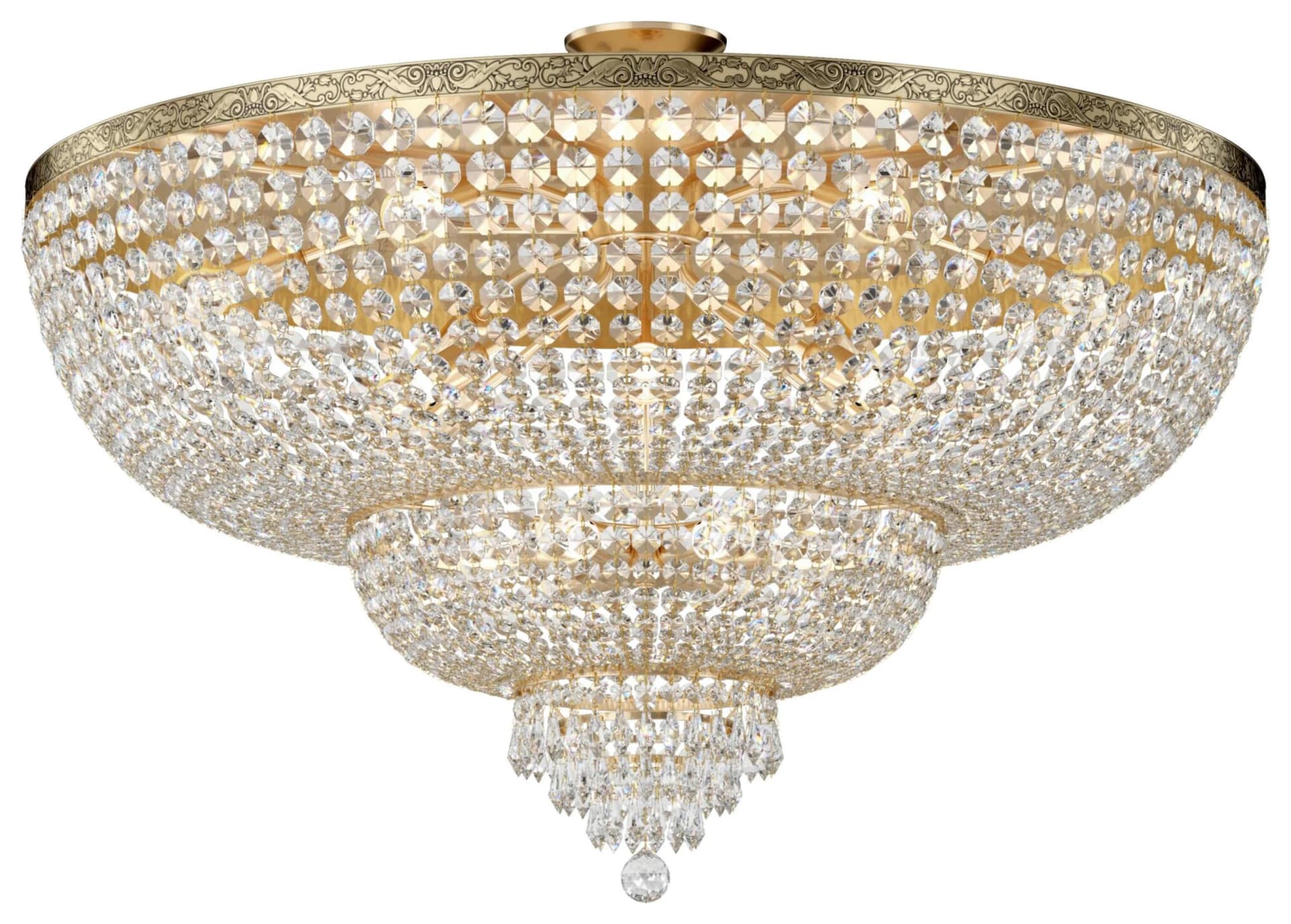 Kronleuchter PALACE Antikes Gold Florale Ornamente