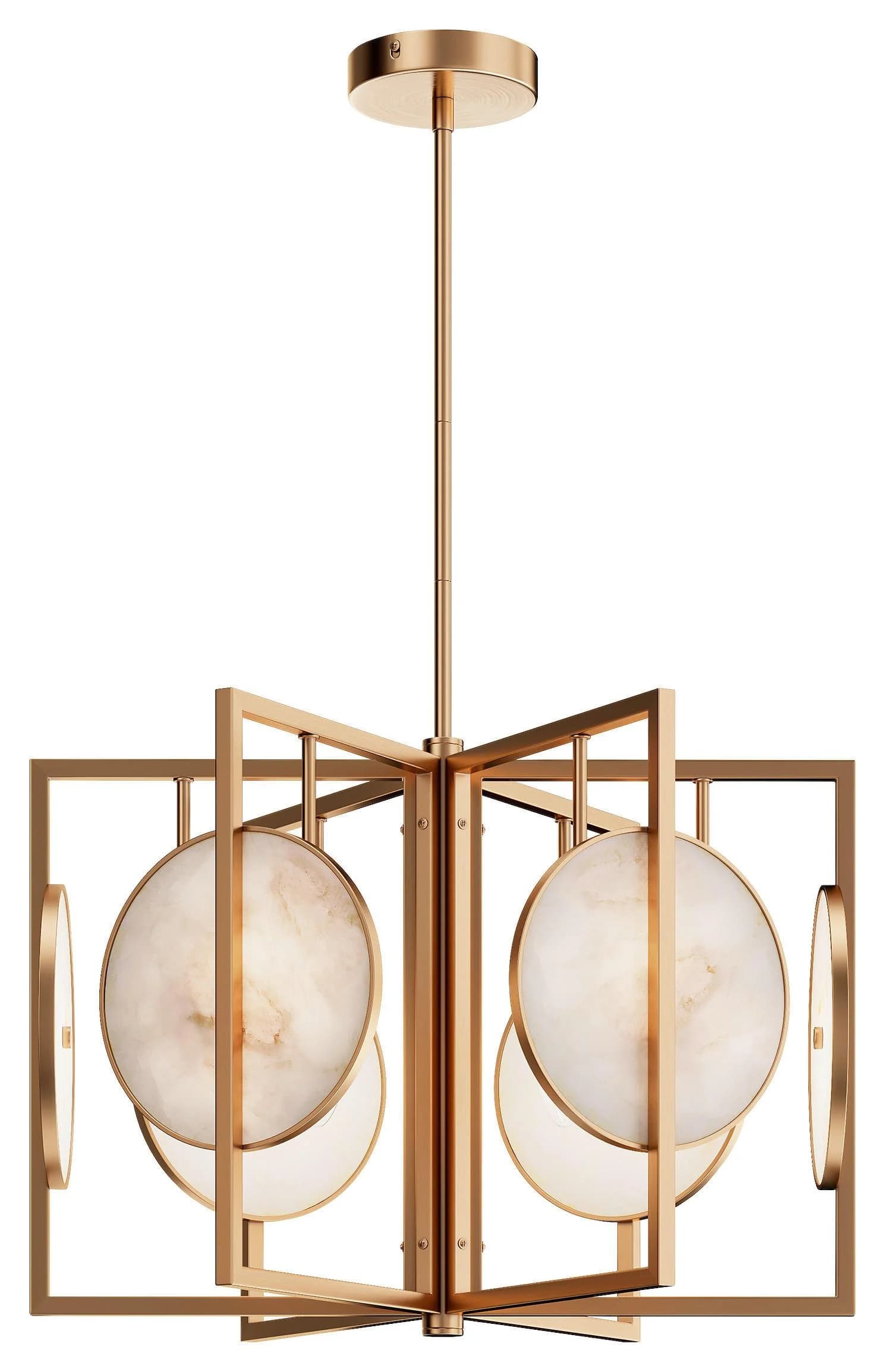 Maytoni Marmo Hängeleuchte in Gold, 6-flammig, Messing