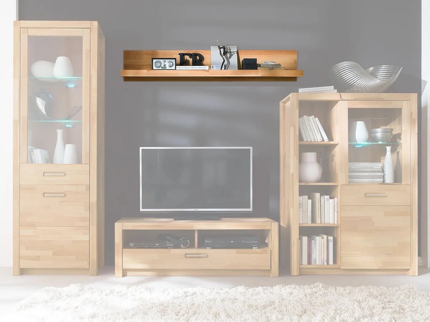 möbelando Wandboard Leduc Massivholz Buche