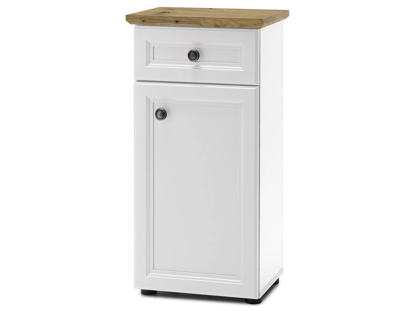 PREISBRECHER Unterschrank Tomlin Weiß Artisan Eiche Landhausstil