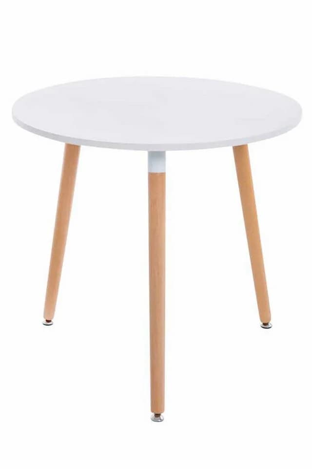 CLP Esstisch Ansgar Weiß 3 Holzbeine Modern