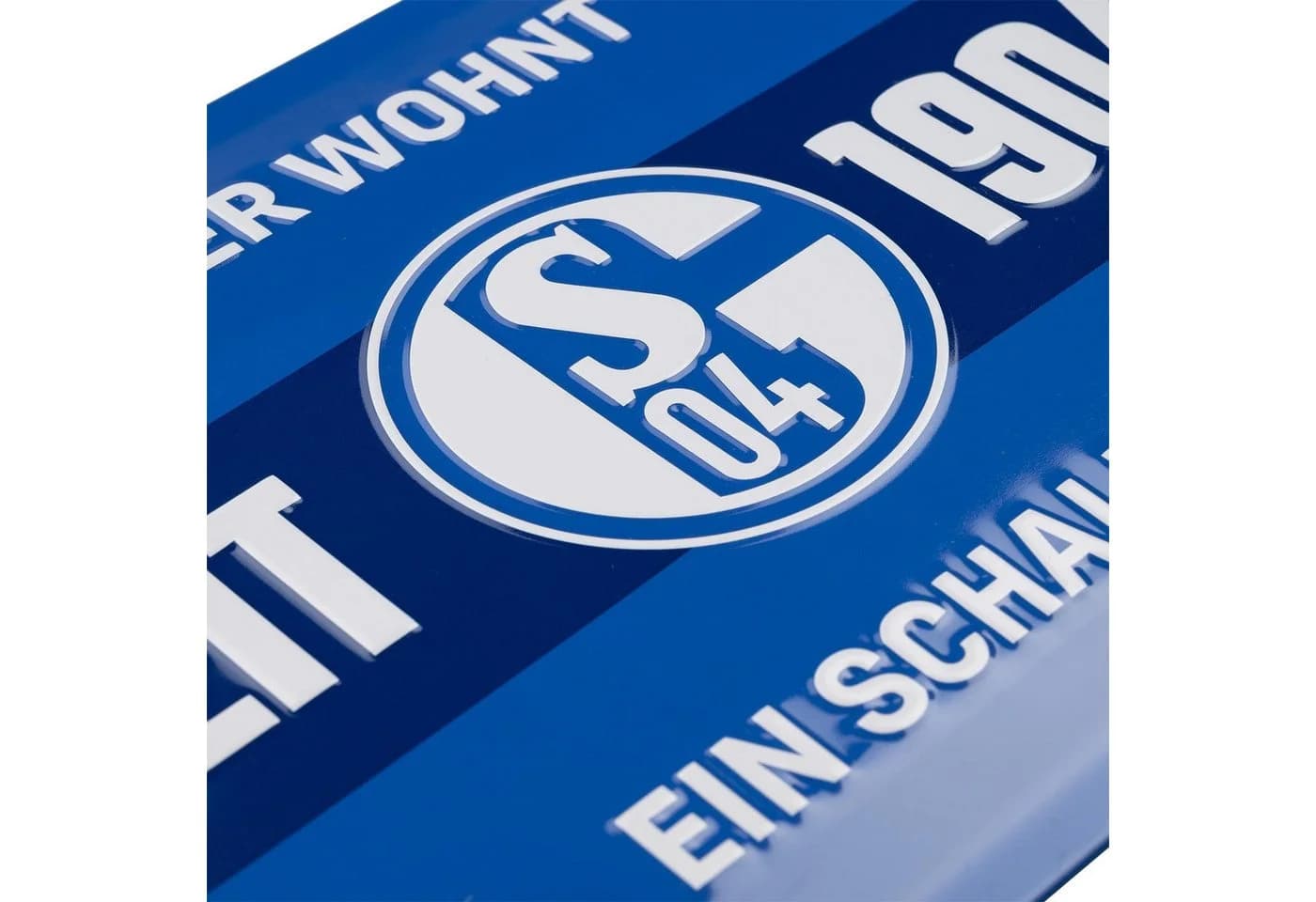 FC Schalke 04 Metallschild Blechschild Hier wohnt ein Schalker