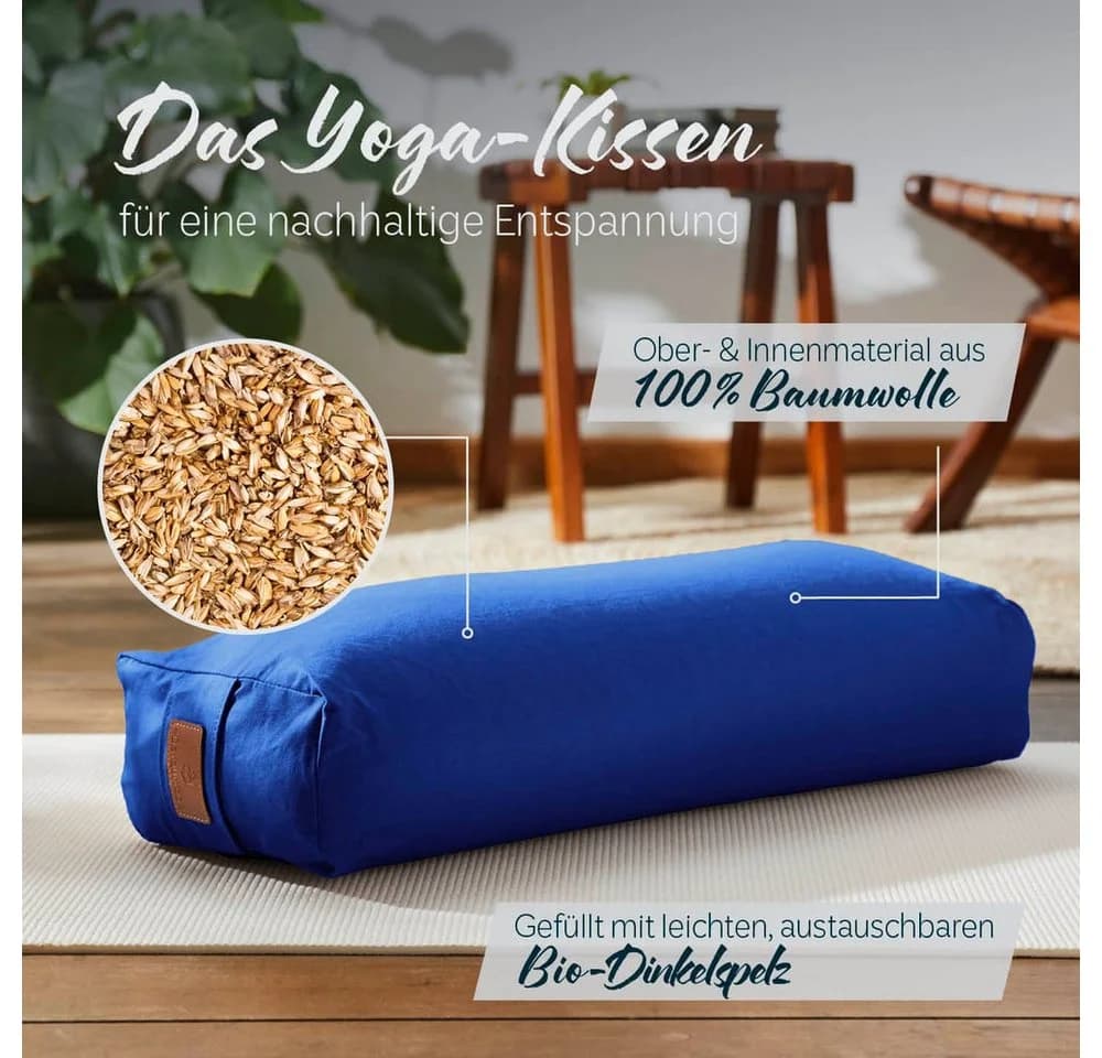 #DoYourYoga Yogakissen Paravati Navyblau Bio-Dinkelspelz