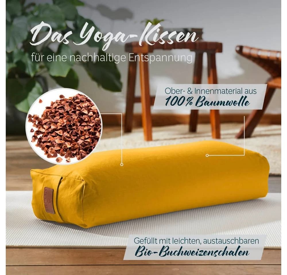 #DoYourYoga Yogakissen Paravati Gelb Bio-Buchweizen