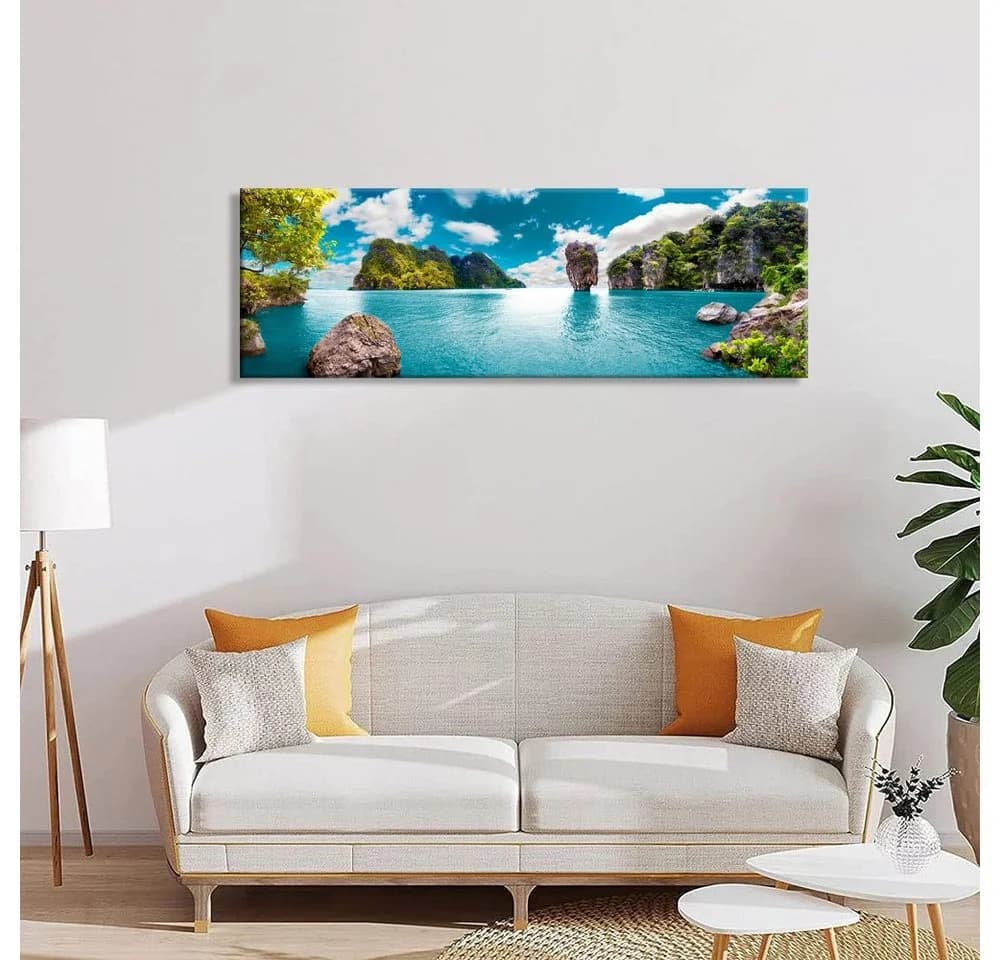 Visario Leinwandbild 1-teilig 120x40 cm Fertig gerahmt