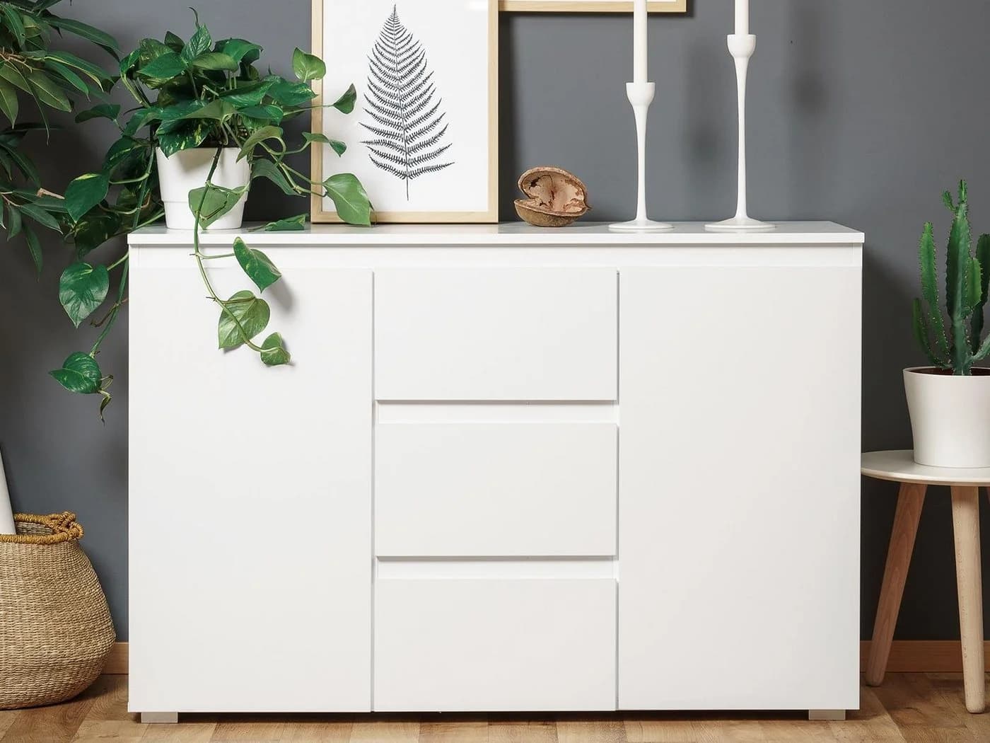 Finori Kommode 120x80x40 cm Weiß Matt