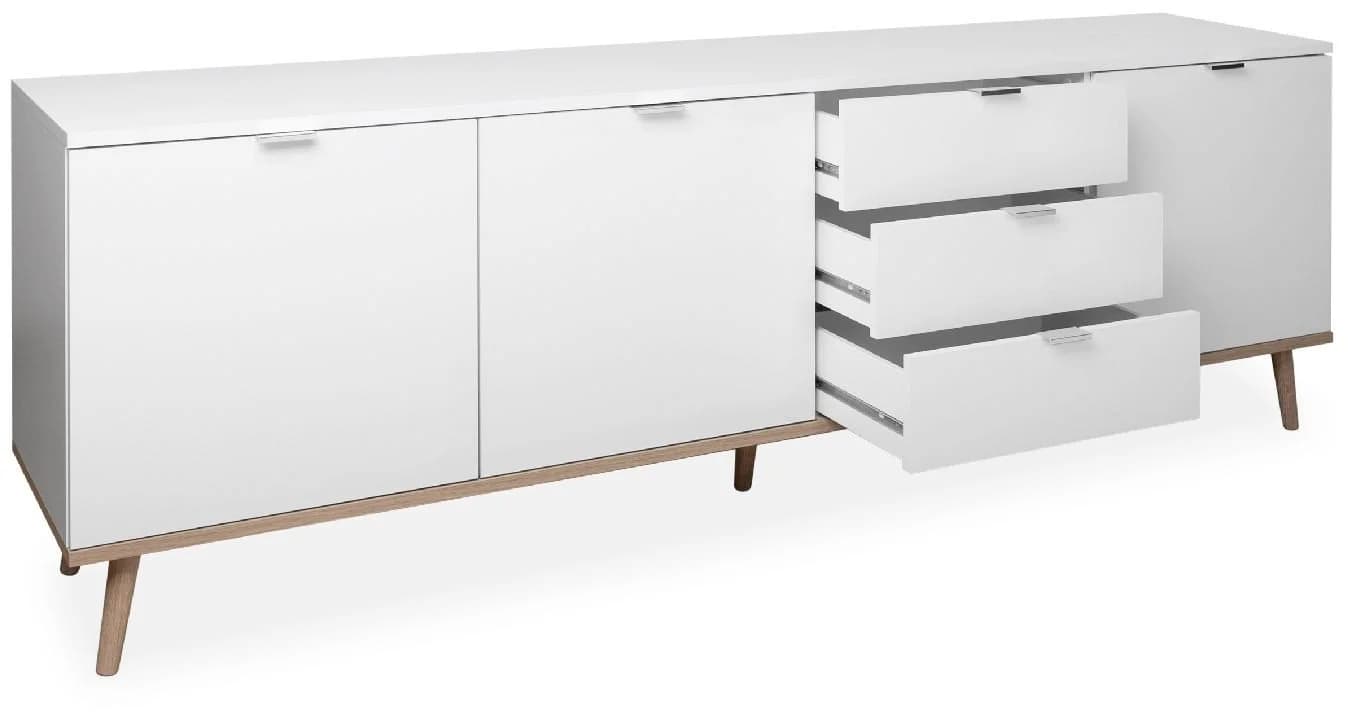 Finori Sideboard Weiß Sonoma Eiche Modern 200 cm